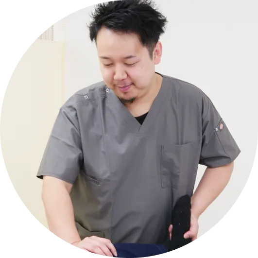 旭川でのリハビリ中の施術の様子